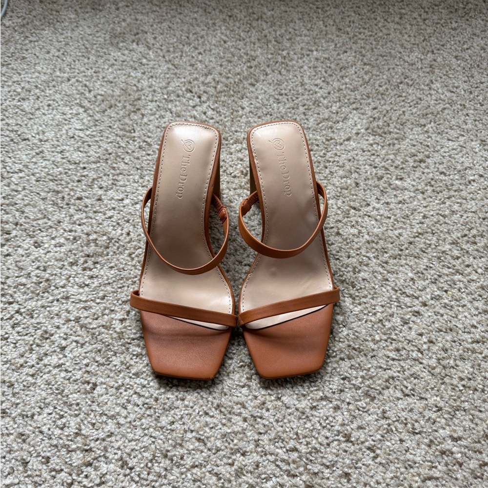 Charles & Keith Tan Strappy Heels